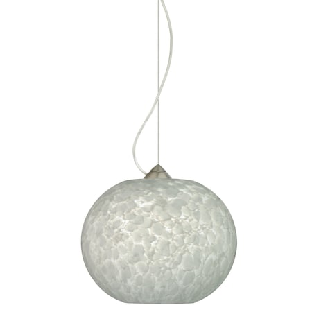Besa Lighting Luna Cable Pendant, Carrera, Satin Nickel Finish, 1x9W LED 1KX-477619-LED-SN